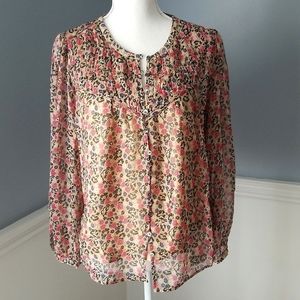 JOIE FANNING SILK TOP- NWT